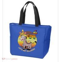 Cinco De Mayo Donkey Sombrero Wearing Burro Lets Get Smashed Gift Tote Bag thumb 3
