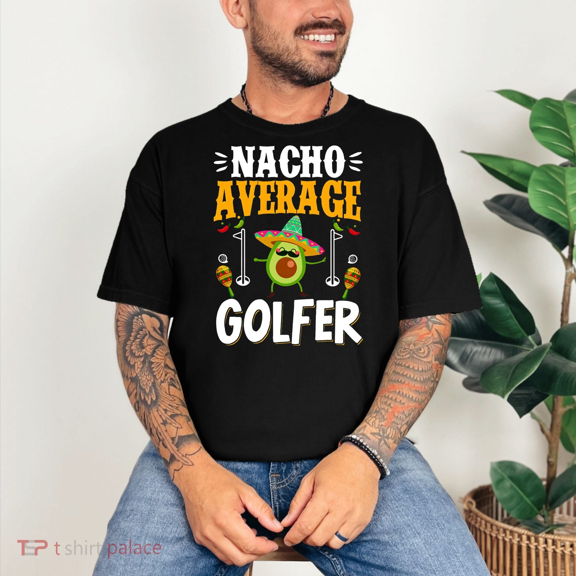 Cinco De Mayo Nacho Average Golfer Golfing Mexican Fiesta Comfort Colors T-Shirt