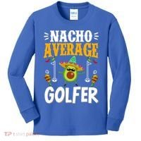 Cinco De Mayo Nacho Average Golfer Golfing Mexican Fiesta Kids Long Sleeve Shirt thumb 0