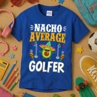 Cinco De Mayo Nacho Average Golfer Golfing Mexican Fiesta Kids T-Shirt thumb 3