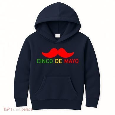 Cinco De Mayo Mustache Fiesta Kids Hoodie