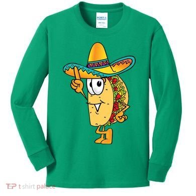 Cinco De Mayo Taco Kids Long Sleeve Shirt