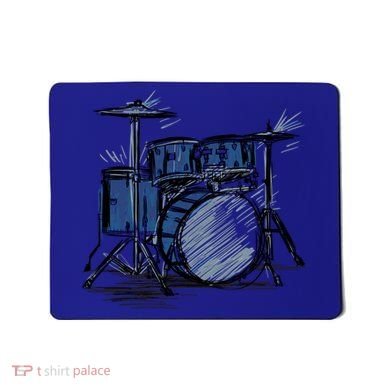 Cool Drummer Music Design Featuring A Sketch Of A Drum Kit Gift Mousepad