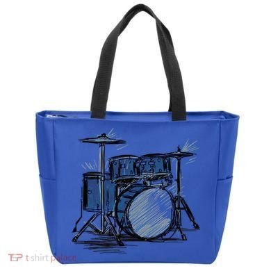 Cool Drummer Music Design Featuring A Sketch Of A Drum Kit Gift Tote Bag