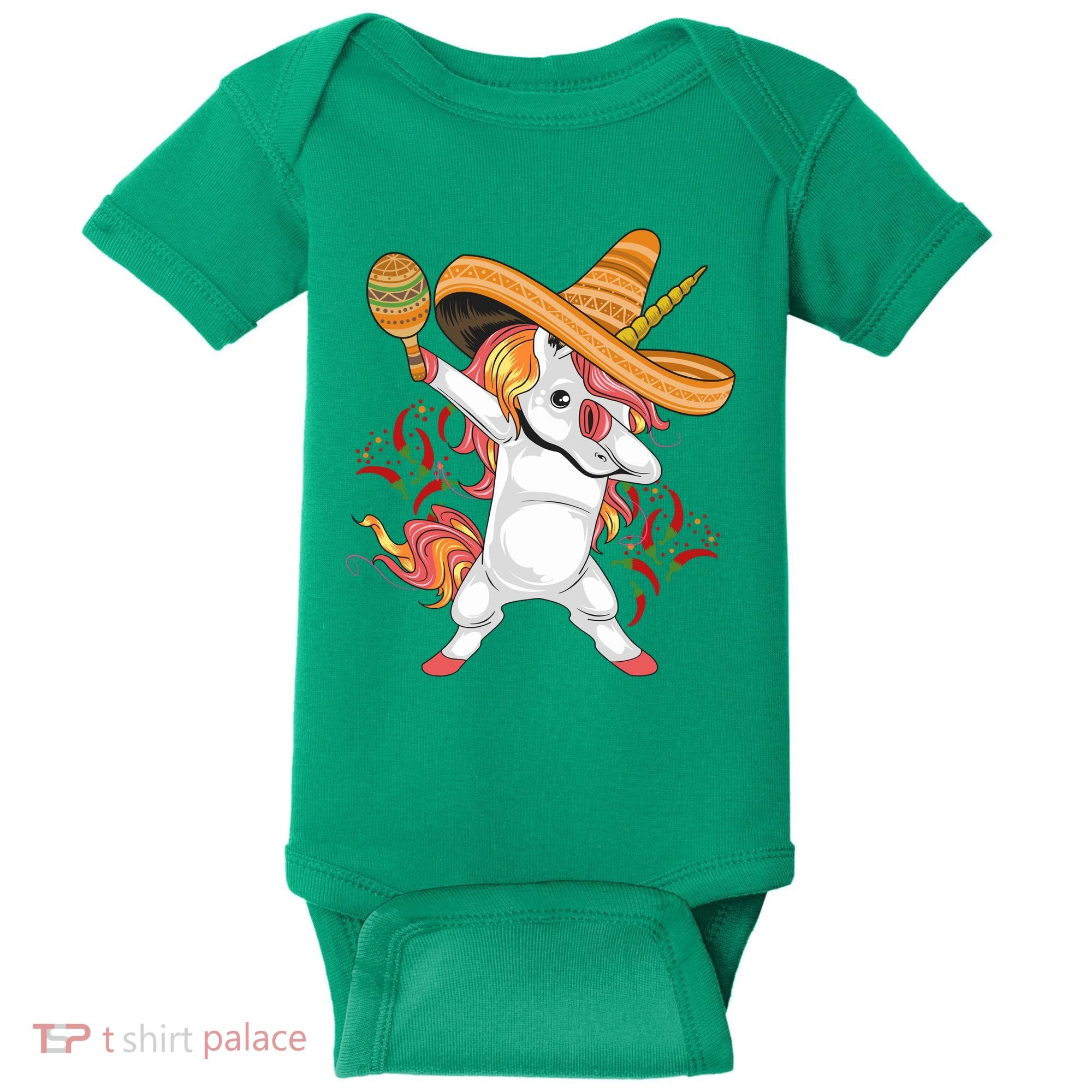 Cinco De Mayo Unicorn Fiesta Baby Bodysuit