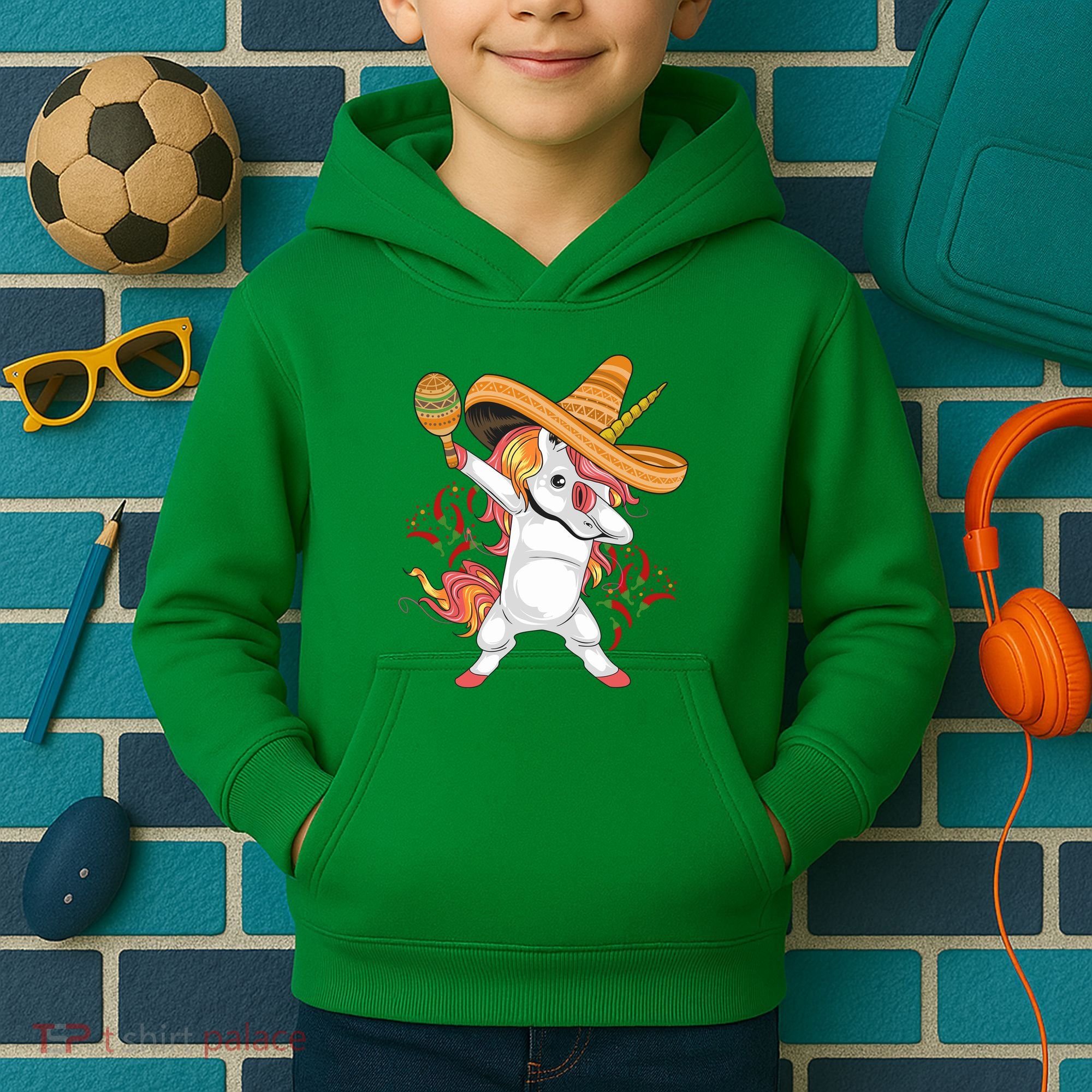 Cinco De Mayo Unicorn Fiesta Kids Hoodie