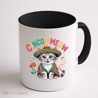 Cinco De Meow Funny Cat - Mexican Fiesta For Cinco De Mayo Coffee Mug thumb 1