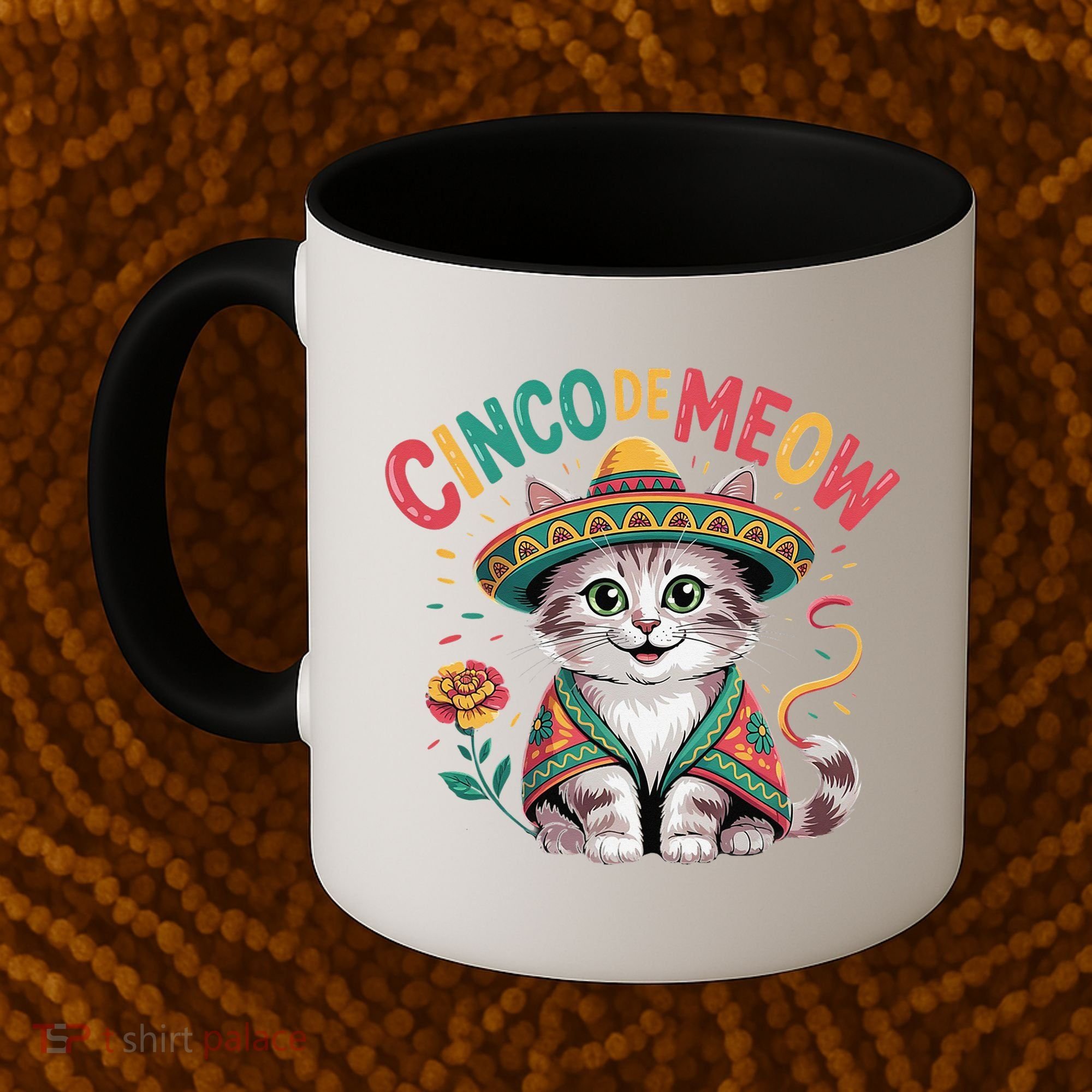 Cinco De Meow Funny Cat - Mexican Fiesta For Cinco De Mayo Coffee Mug