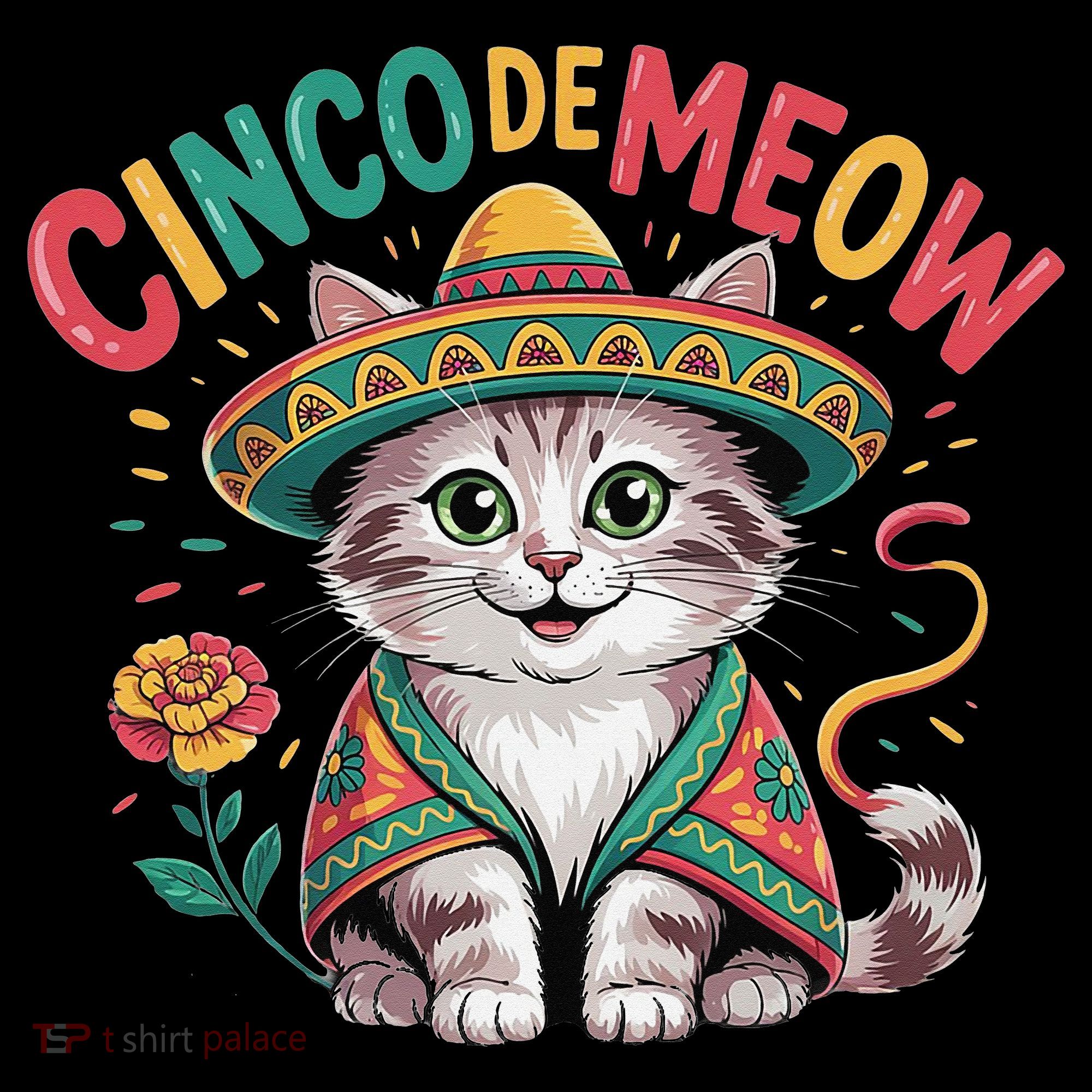 Cinco De Meow Funny Cat - Mexican Fiesta For Cinco De Mayo Coffee Mug