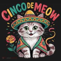 Cinco De Meow Funny Cat - Mexican Fiesta For Cinco De Mayo Women's Hoodie thumb 2