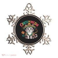 Cinco De Meow Funny Cat - Mexican Fiesta For Cinco De Mayo Ornament thumb 0