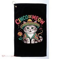 Cinco De Meow Funny Cat - Mexican Fiesta For Cinco De Mayo Golf Towel thumb 0