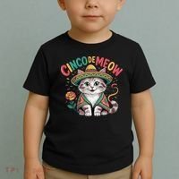 Cinco De Meow Funny Cat - Mexican Fiesta For Cinco De Mayo Toddler T-Shirt thumb 2
