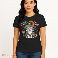 Cinco De Meow Funny Cat - Mexican Fiesta For Cinco De Mayo Women's T-Shirt thumb 4