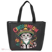 Cinco De Meow Funny Cat - Mexican Fiesta For Cinco De Mayo Tote Bag thumb 0
