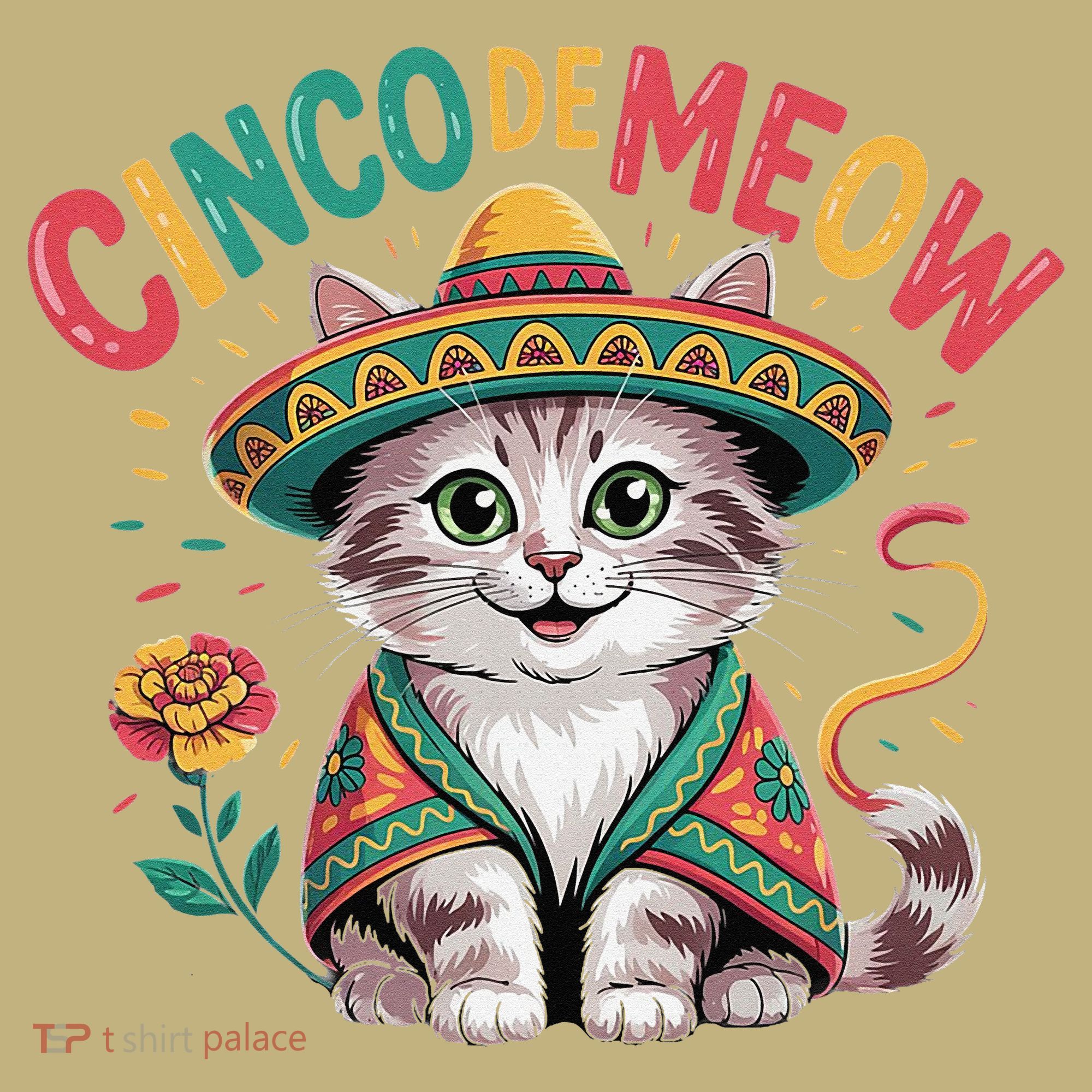 Cinco De Meow Funny Cat - Mexican Fiesta For Cinco De Mayo Sweatshirt
