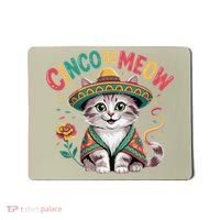 Cinco De Meow Funny Cat - Mexican Fiesta For Cinco De Mayo Mousepad thumb 0