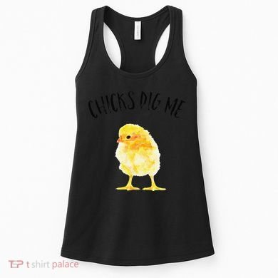 Chicks Dig Me Real Chick Happy Easter Women's Tank Top