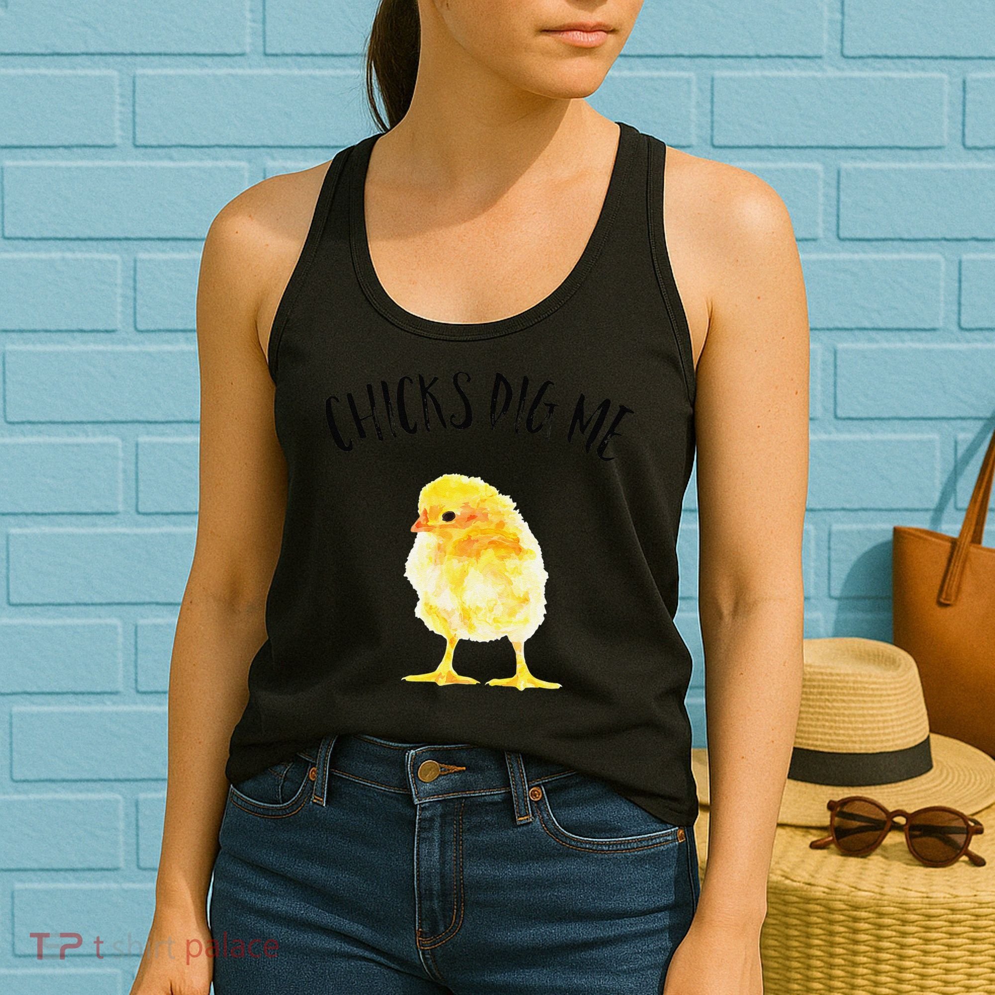 Chicks Dig Me Real Chick Happy Easter Women's Tank Top