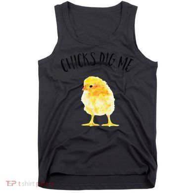 Chicks Dig Me Real Chick Happy Easter Tank Top