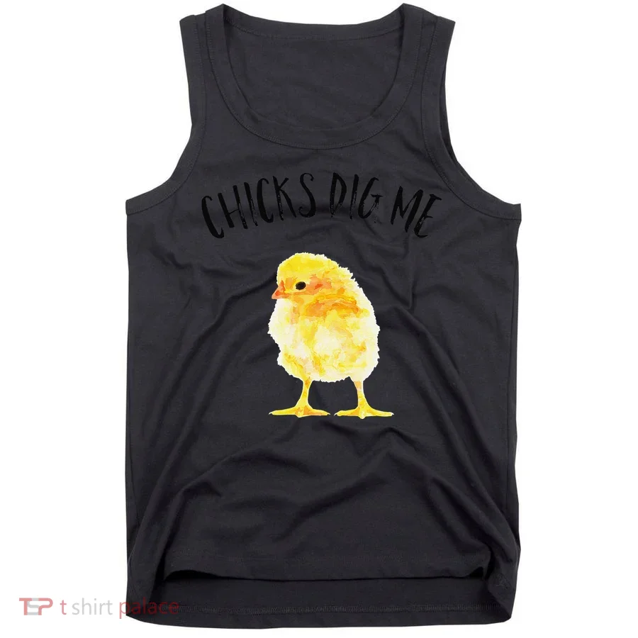 Chicks Dig Me Real Chick Happy Easter Tank Top