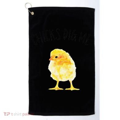 Chicks Dig Me Real Chick Happy Easter Golf Towel