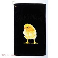 Chicks Dig Me Real Chick Happy Easter Golf Towel thumb 0