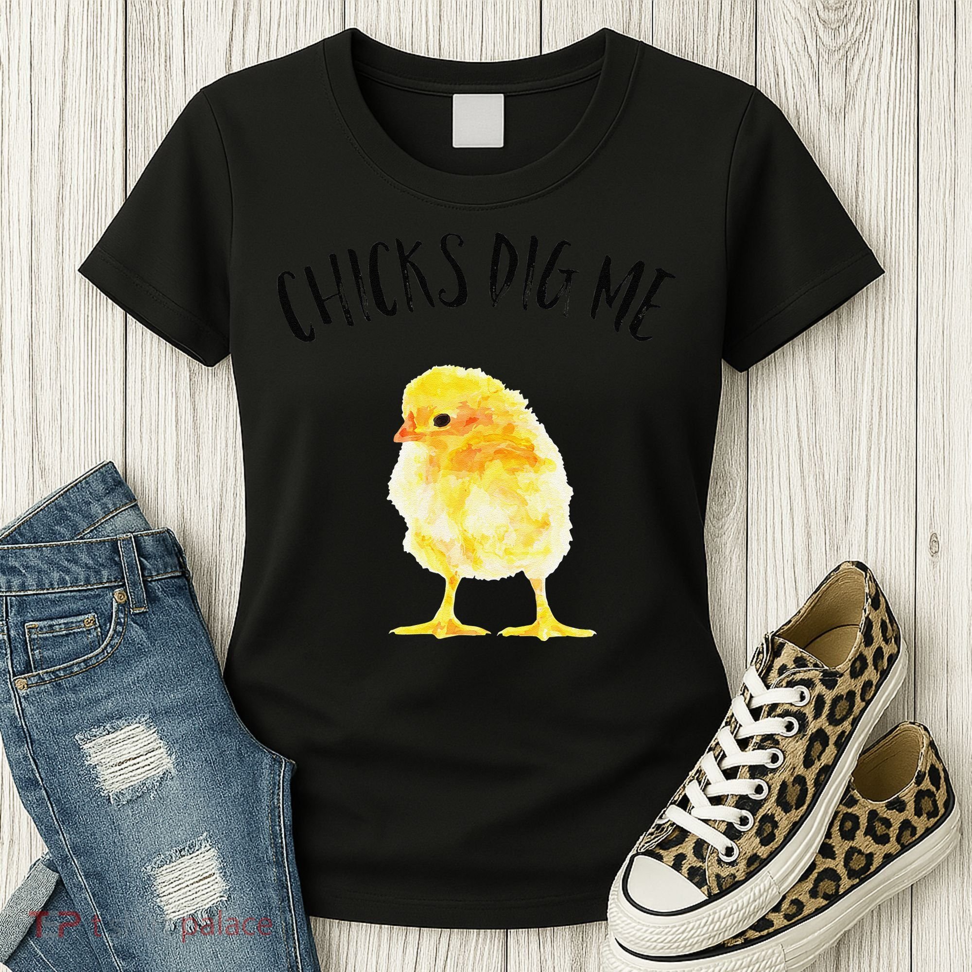 Chicks Dig Me Real Chick Happy Easter Women's T-Shirt