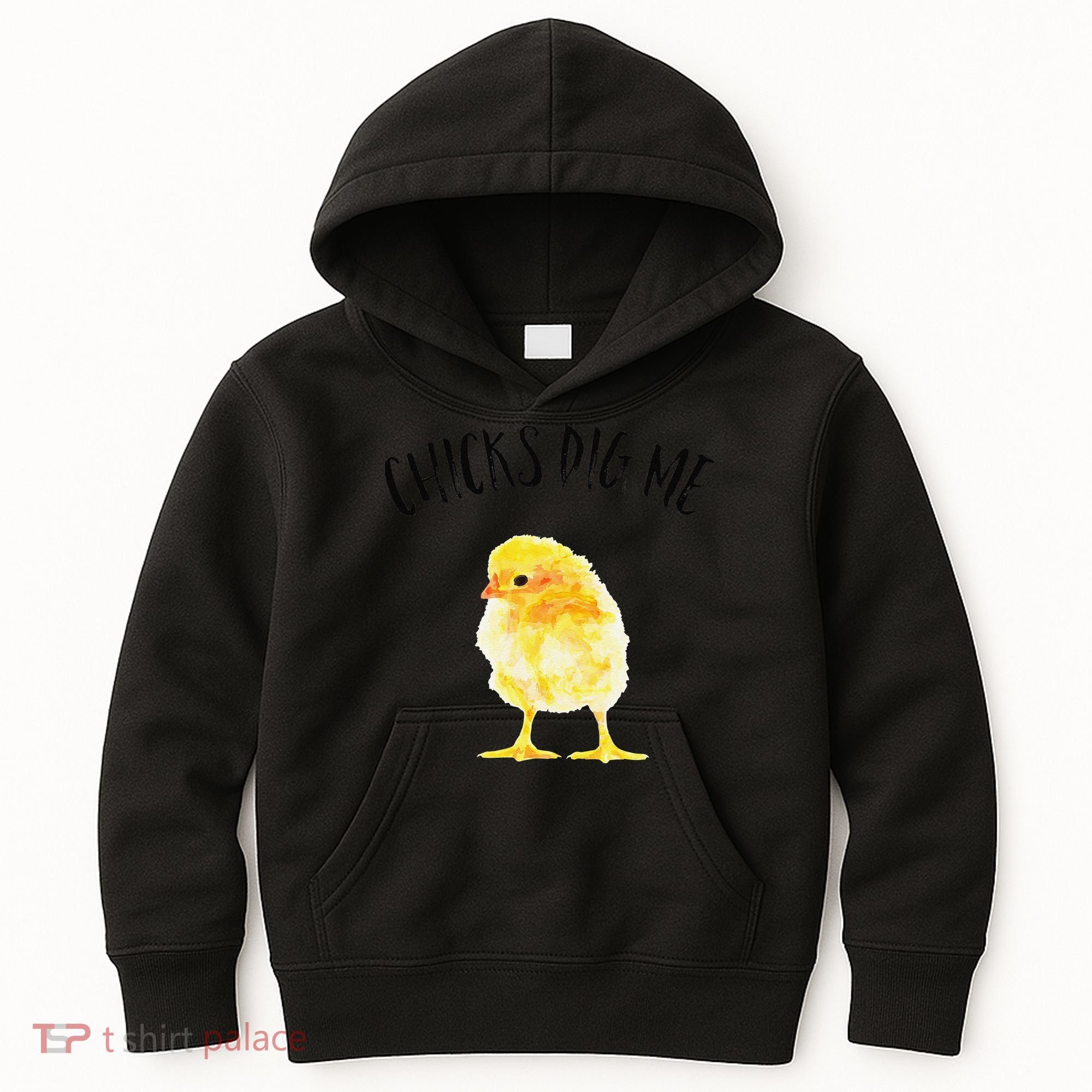 Chicks Dig Me Real Chick Happy Easter Kids Hoodie