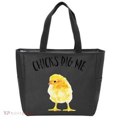 Chicks Dig Me Real Chick Happy Easter Tote Bag