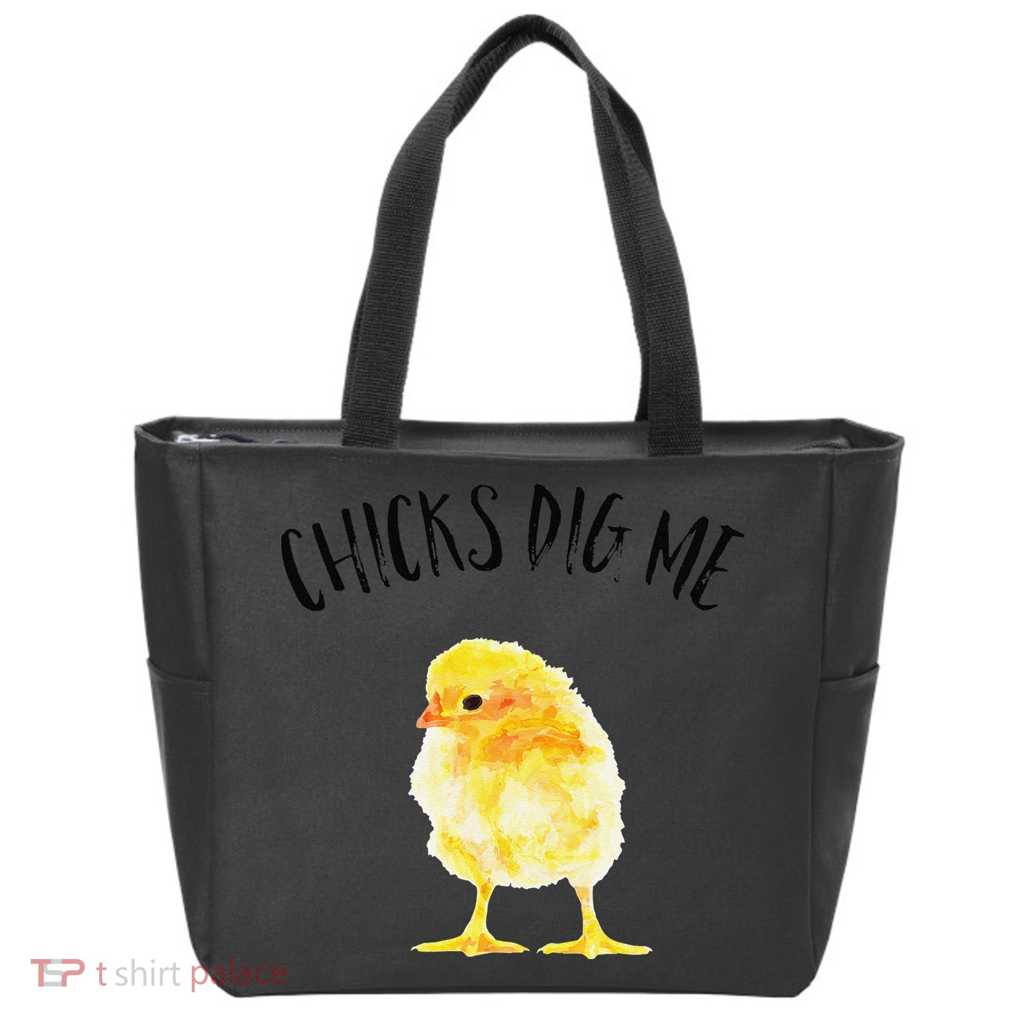 Chicks Dig Me Real Chick Happy Easter Tote Bag