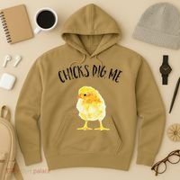 Chicks Dig Me Real Chick Happy Easter Hoodie thumb 3