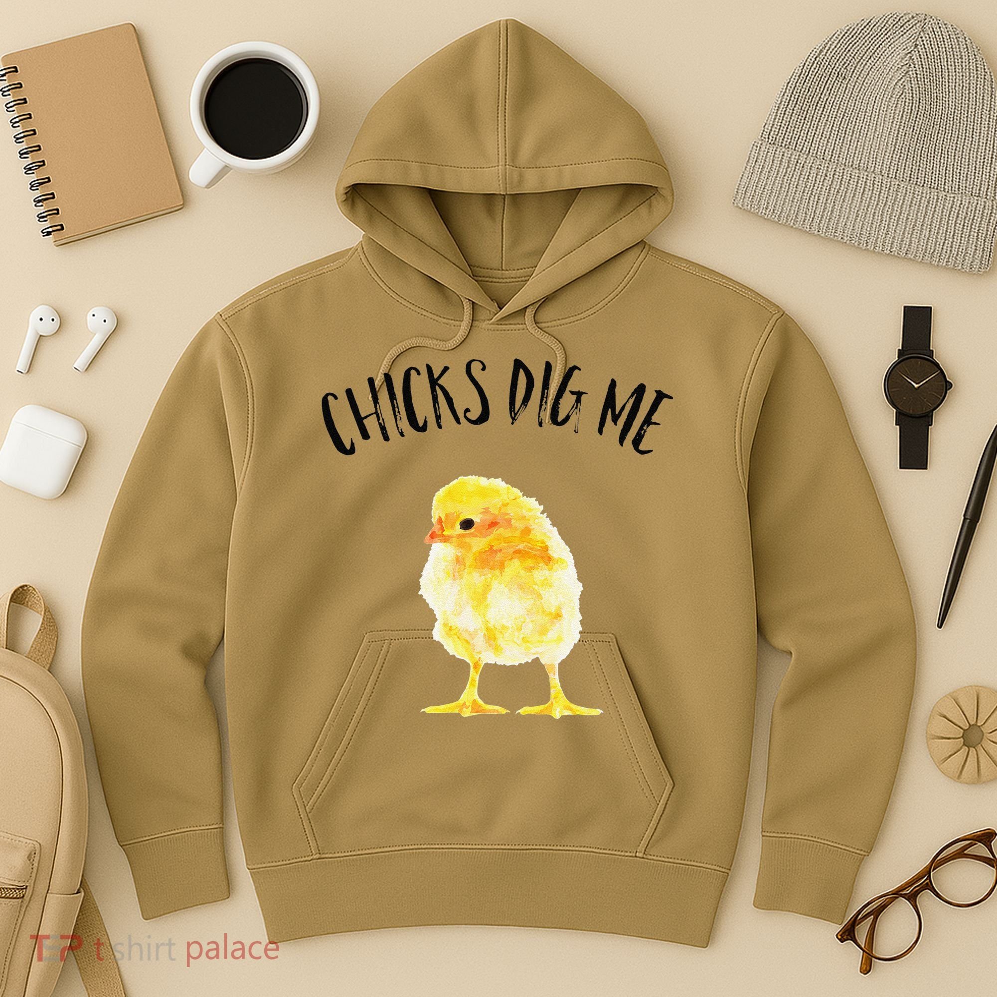 Chicks Dig Me Real Chick Happy Easter Hoodie