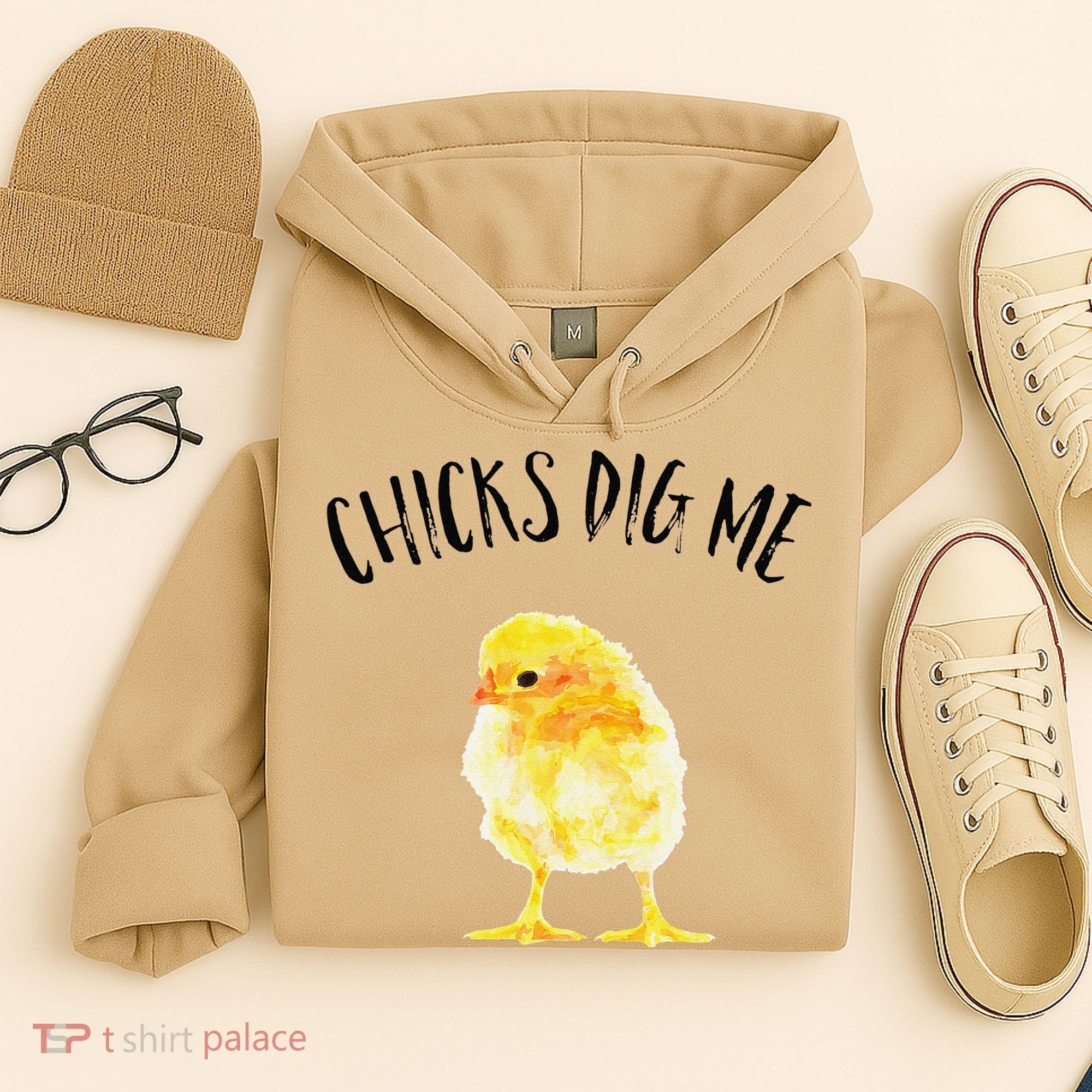 Chicks Dig Me Real Chick Happy Easter Hoodie