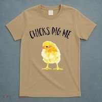 Chicks Dig Me Real Chick Happy Easter T-Shirt thumb 5