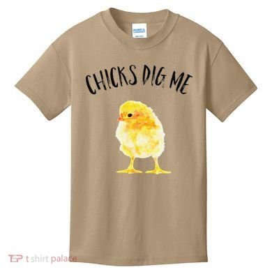 Chicks Dig Me Real Chick Happy Easter Kids T-Shirt