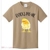 Chicks Dig Me Real Chick Happy Easter Kids T-Shirt thumb 0