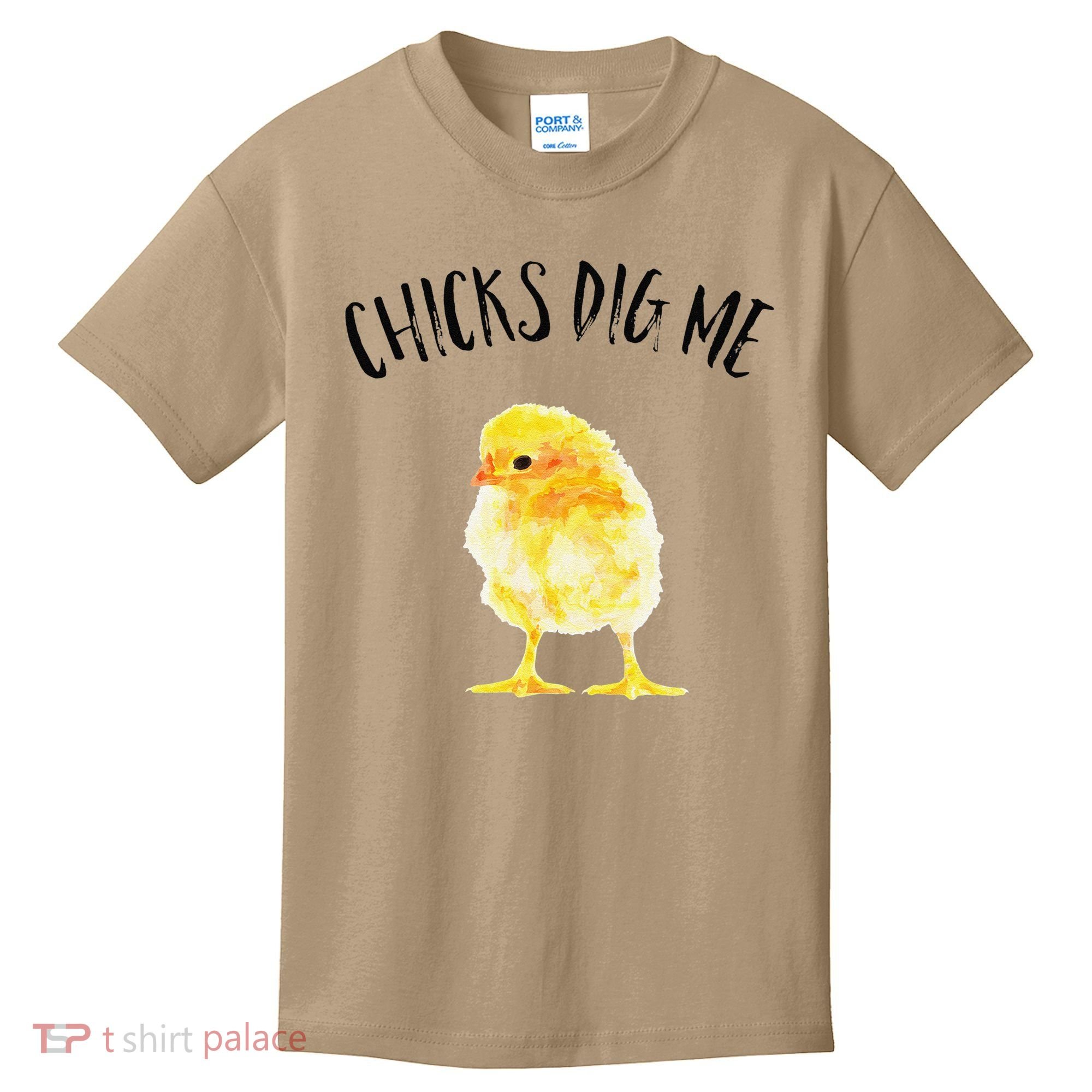 Chicks Dig Me Real Chick Happy Easter Kids T-Shirt