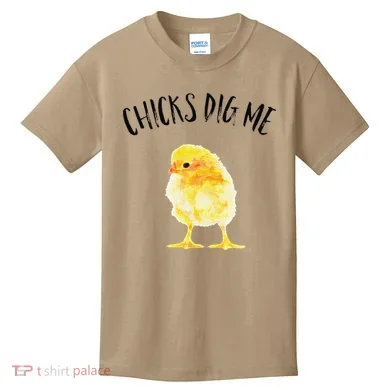 Chicks Dig Me Real Chick Happy Easter Kids T-Shirt