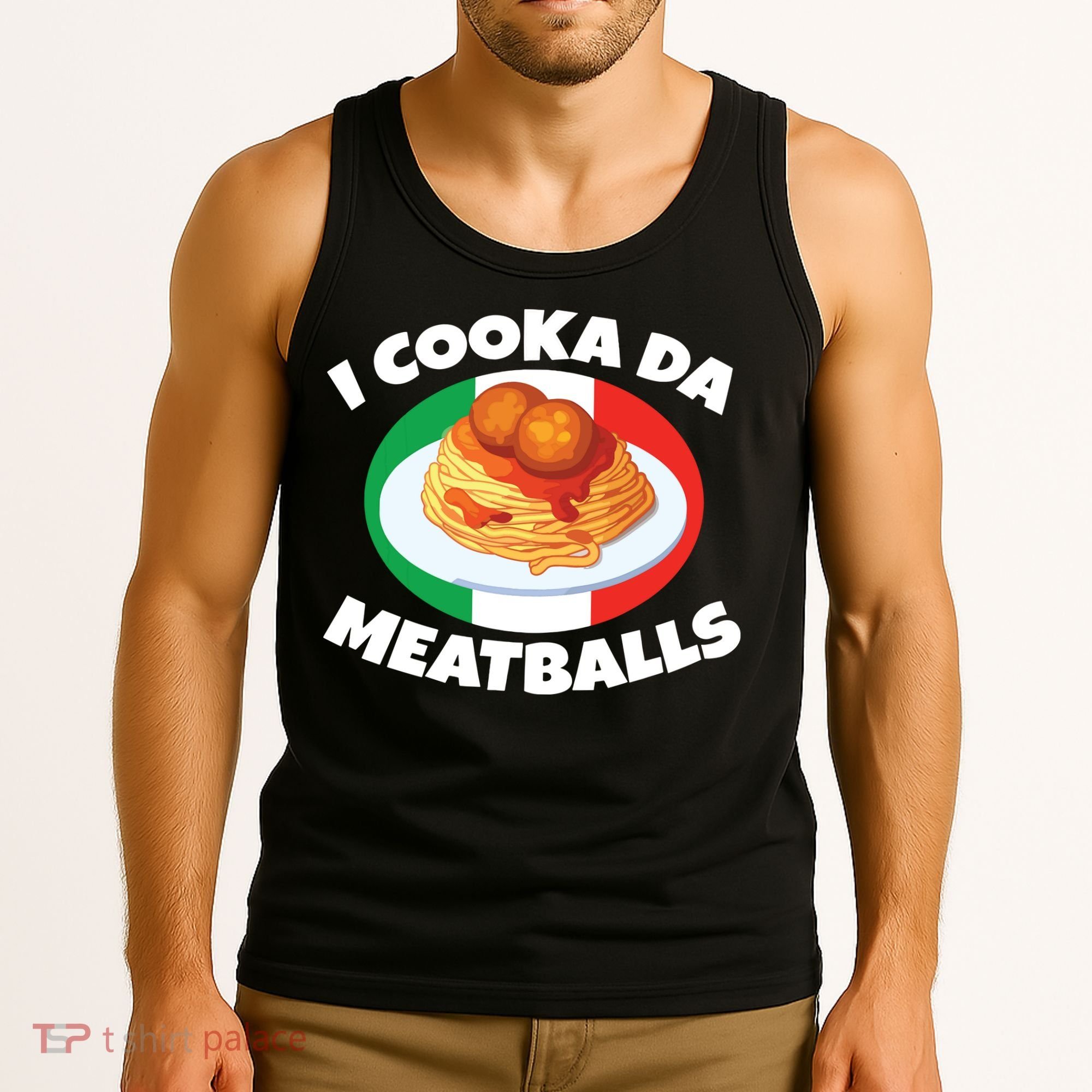 Cooka Da Meatball Funny Trending Italian Slang Italy Food Tank Top