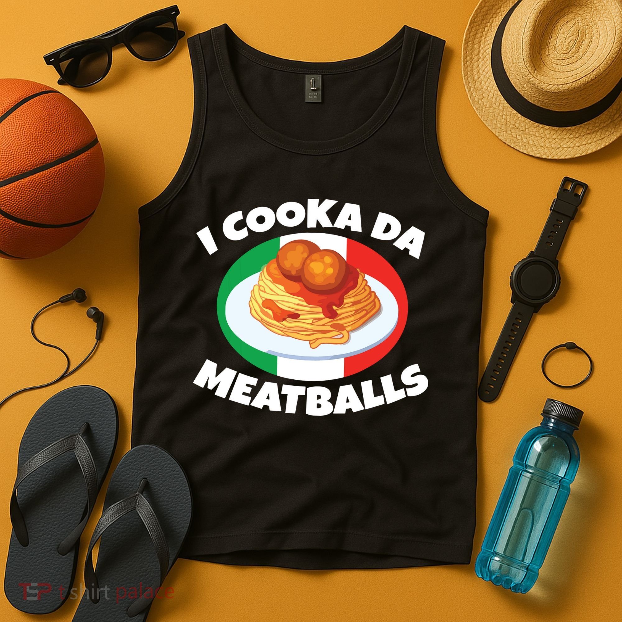 Cooka Da Meatball Funny Trending Italian Slang Italy Food Tank Top