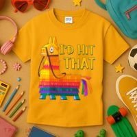Cinco De Mayo Pinata I'd Hit That Kids T-Shirt thumb 3