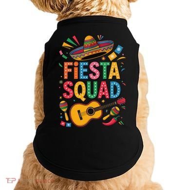 Cinco De Mayo Fiesta Squad Sombrero Guitar Fun Doggie Tank