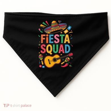 Cinco De Mayo Fiesta Squad Sombrero Guitar Fun USA-Made Doggie Bandana