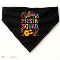 Cinco De Mayo Fiesta Squad Sombrero Guitar Fun USA-Made Doggie Bandana thumb 0