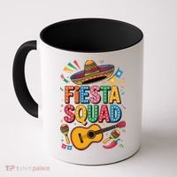 Cinco De Mayo Fiesta Squad Sombrero Guitar Fun Coffee Mug thumb 0