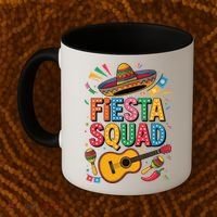 Cinco De Mayo Fiesta Squad Sombrero Guitar Fun Coffee Mug thumb 2
