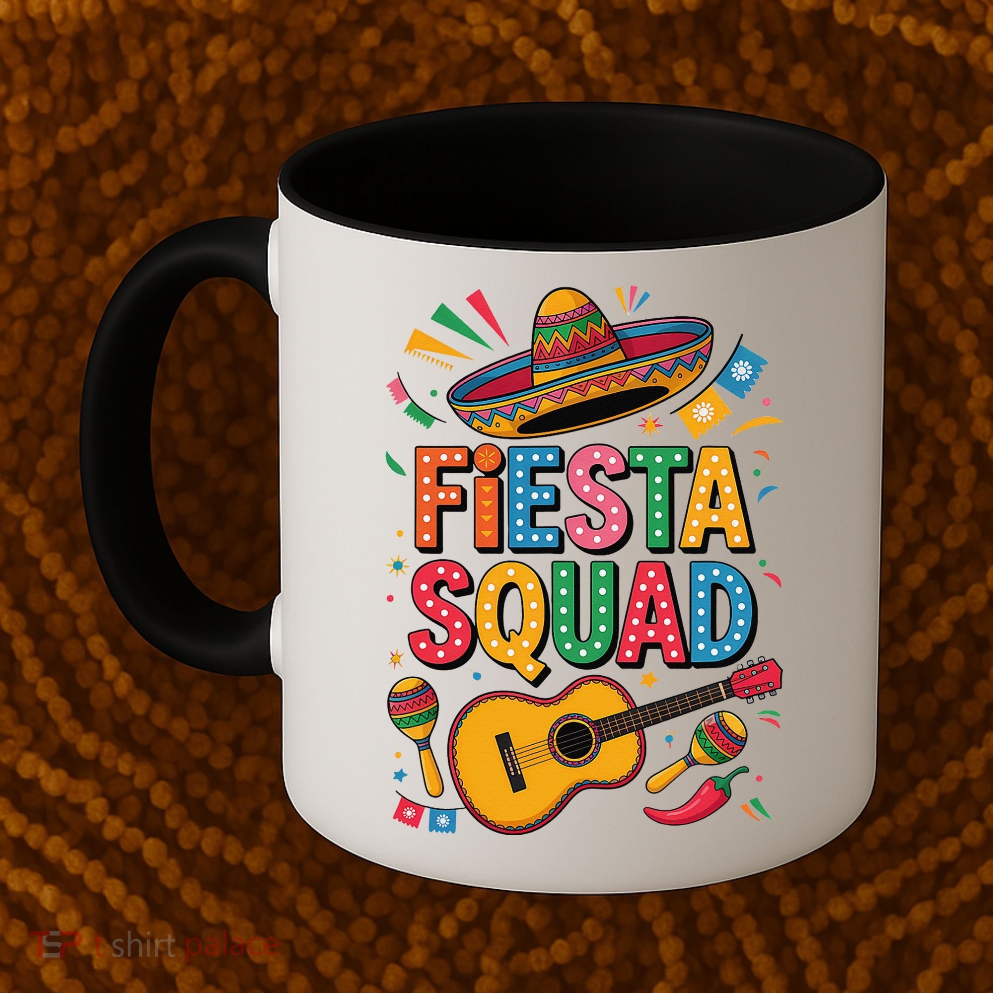 Cinco De Mayo Fiesta Squad Sombrero Guitar Fun Coffee Mug