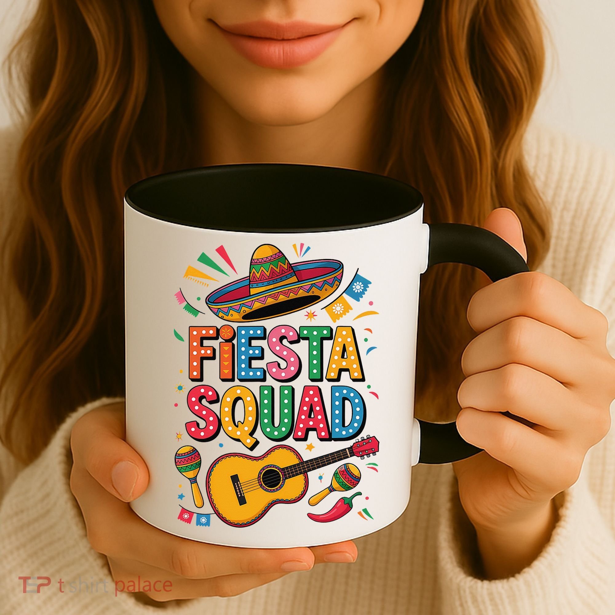 Cinco De Mayo Fiesta Squad Sombrero Guitar Fun Coffee Mug