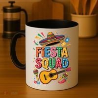 Cinco De Mayo Fiesta Squad Sombrero Guitar Fun Coffee Mug thumb 4